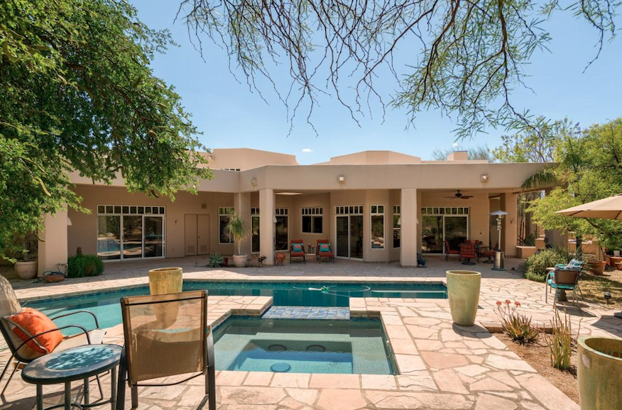 Scottsdale gate guarded cul de sac lot with sparkling pebbletec pool at Pinnacle Peak Country Club $980,000.png